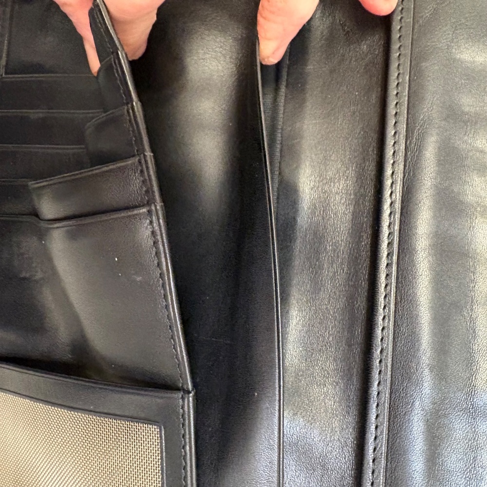 Gianni Versace black leather vintage clutch bag rare - Picture 8 of 10